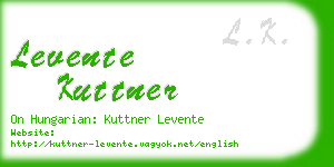 levente kuttner business card